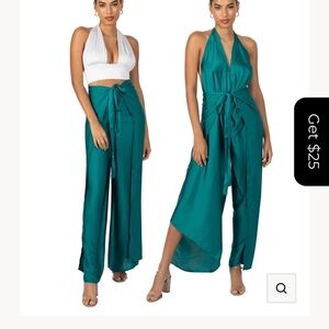 Balia Wear Jade Convertible tie pants/jumpsuit with Matching blouse